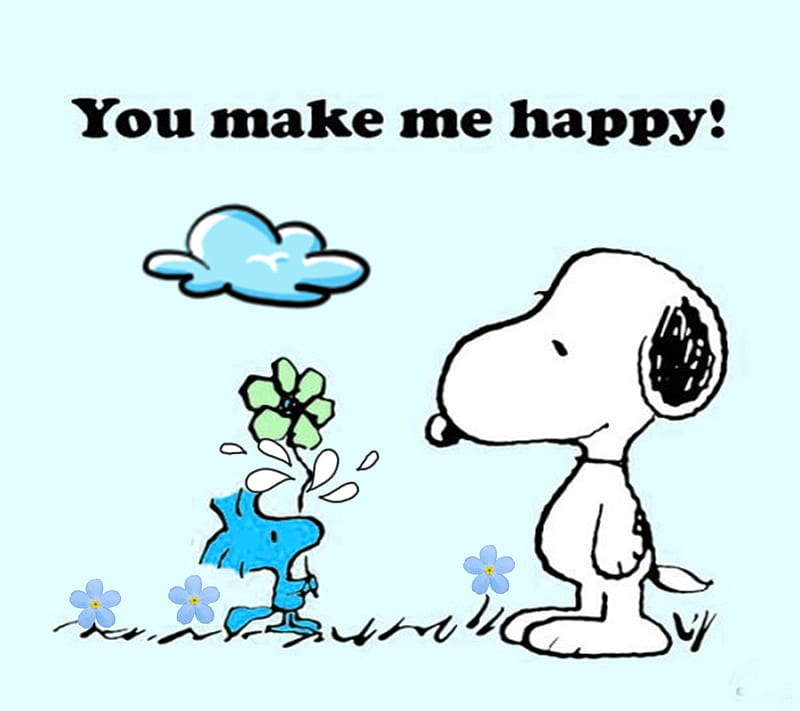 You make me happy - Snoopy with Woodstock